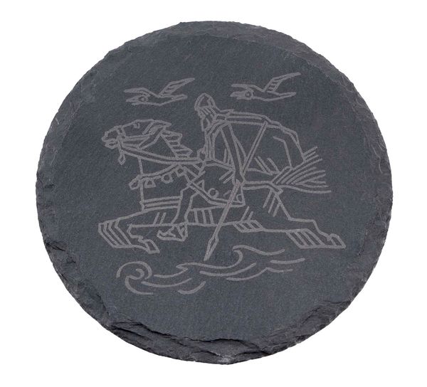 Hovedbilde Skiferglassbrikker, Odin og Magnus den gode, sett ...