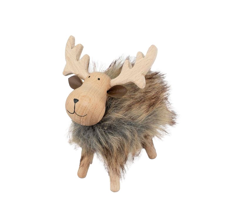 Reinsdyr av tre, fluffy, liten