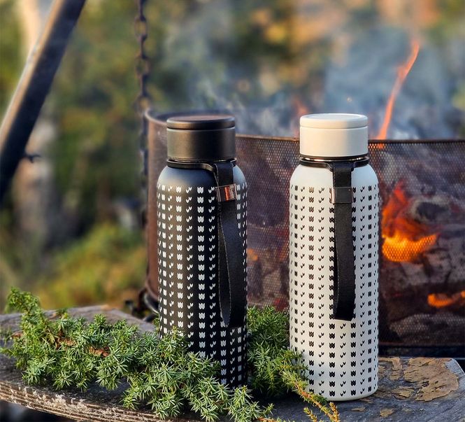Hovedbilde Termoflaske, Islender, sort/hvit