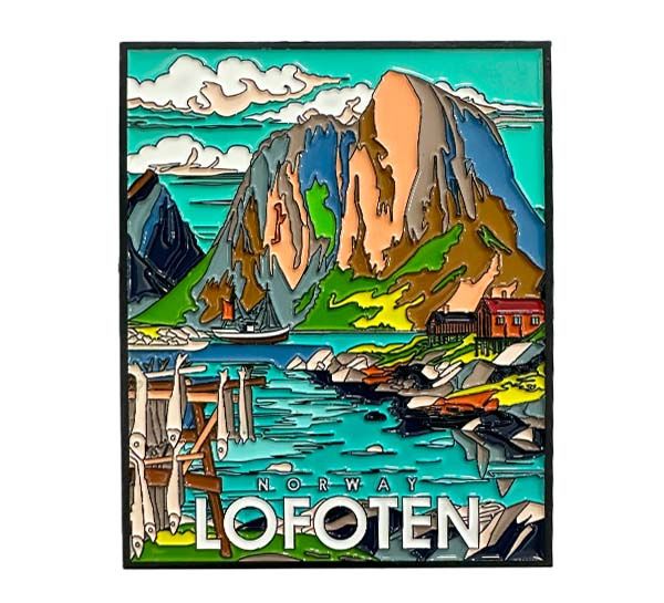 Main Image Metal magnet, Lofoten, retro