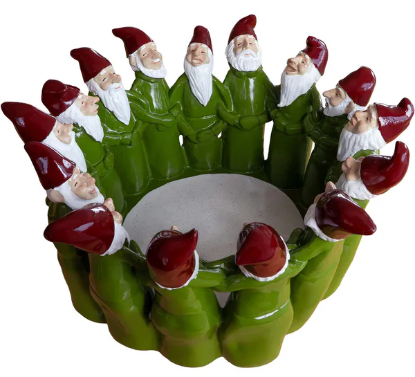 Main Image Santas in a circle, green, 32 cm, Harvesttime