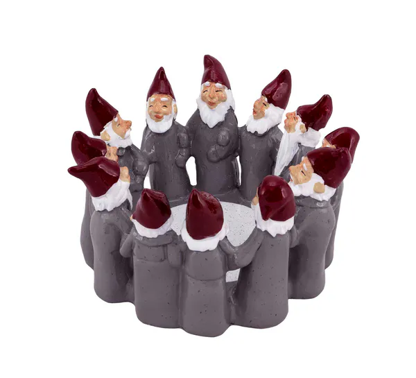 Main Image Santas in a circle, grey, 12 cm, Harvesttime